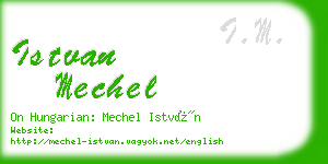 istvan mechel business card